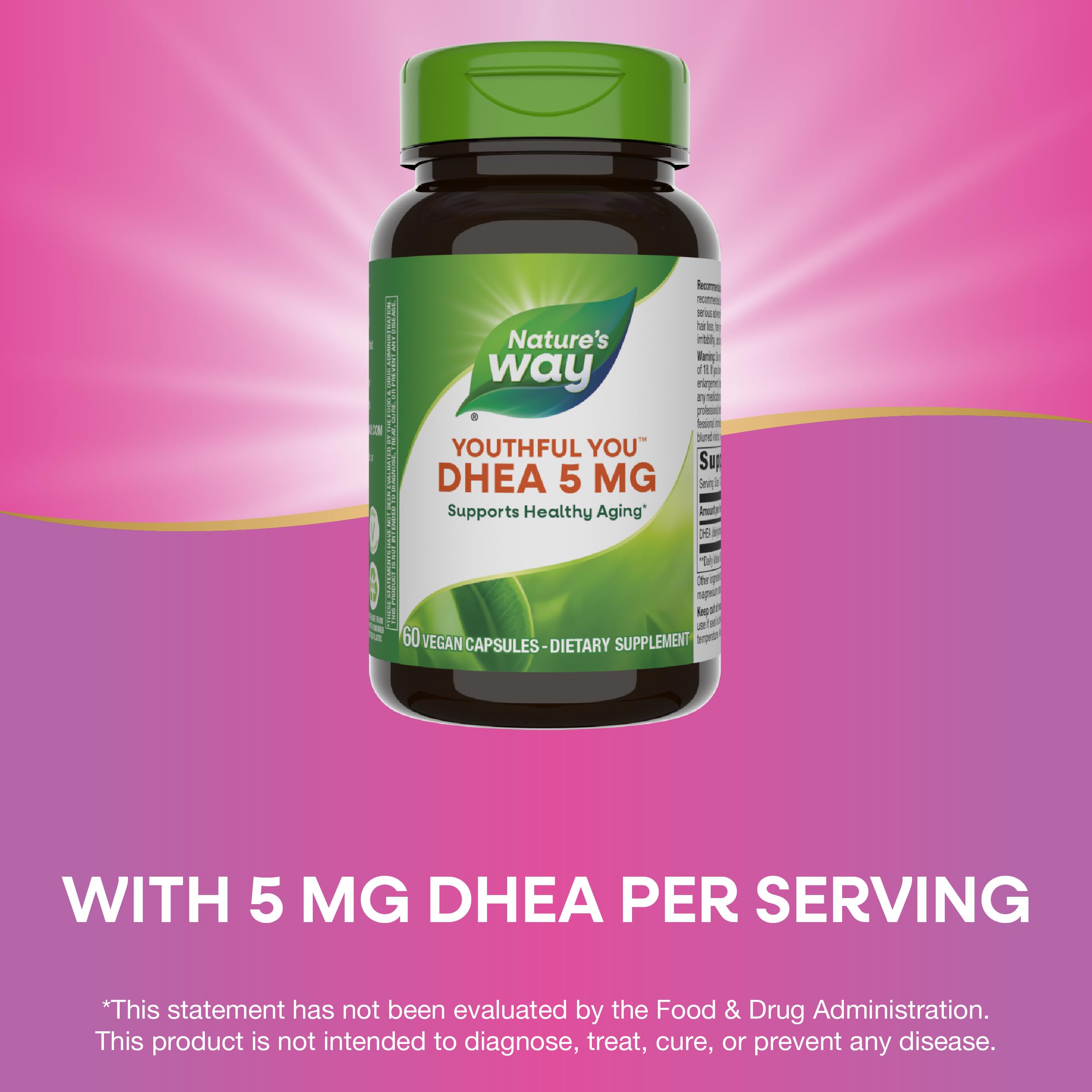 Sin gluten en Nature's Way DHEA 5 mg para dietas específicas