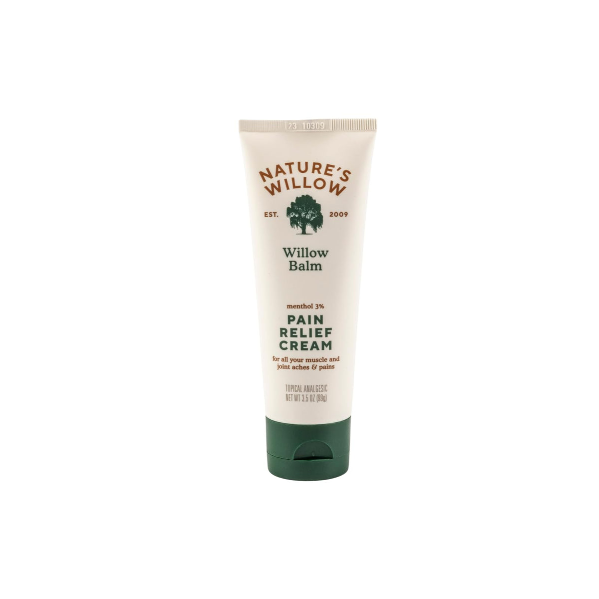 Nature's Willow Willow Balm: botella visible para alivio rápido de molestias.