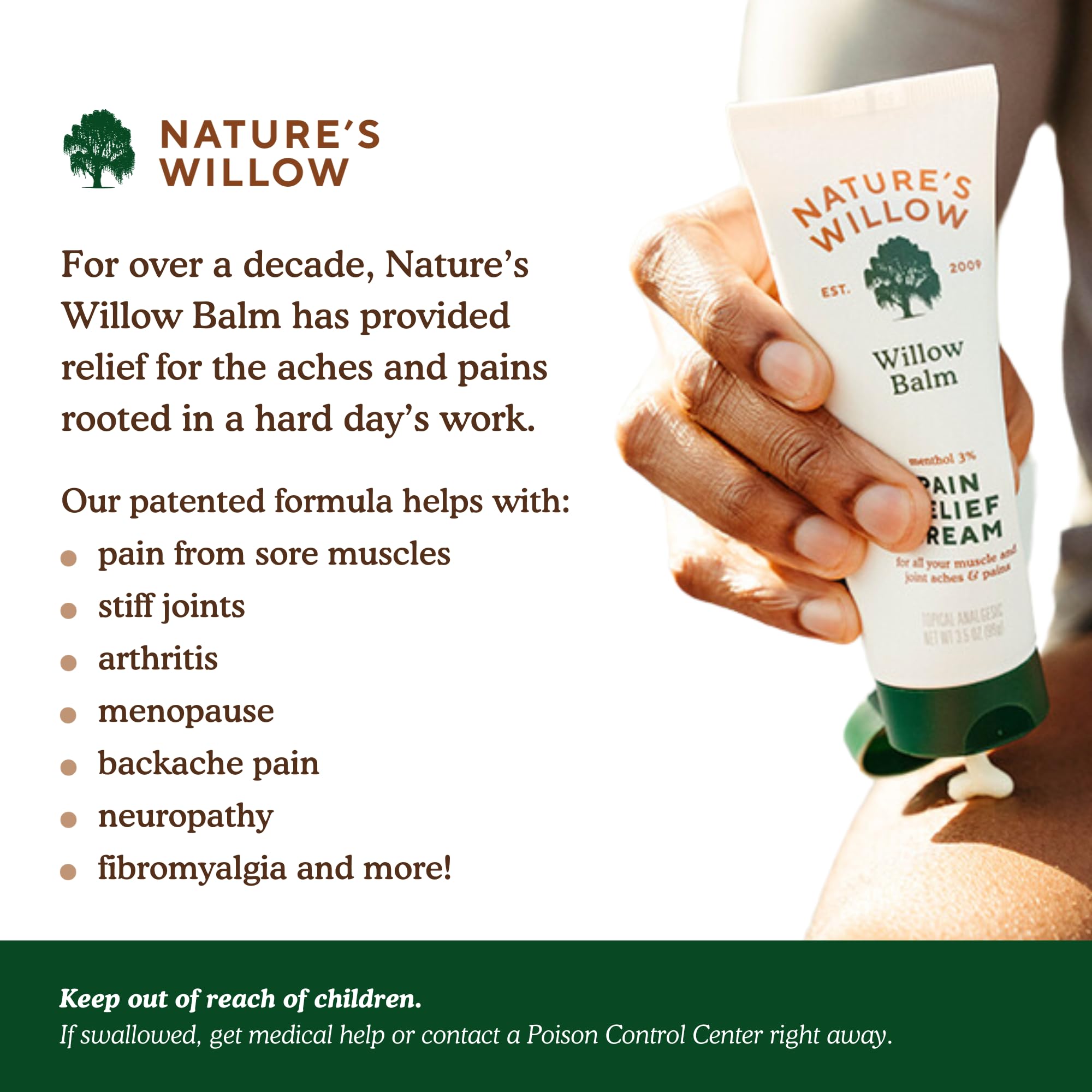 Nature's Willow Willow Balm: dosificación práctica para uso puntual.