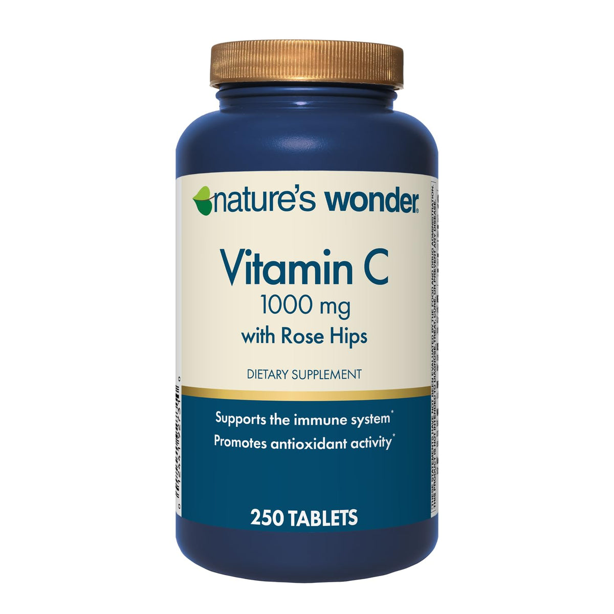 Nature's Wonder Vitamina C 1000 mg con rosa mosqueta, botella lista para uso diario