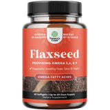 Natures Craft Aceite de linaza capsulas blandas frasco frontal: apoyo a la salud del corazón.