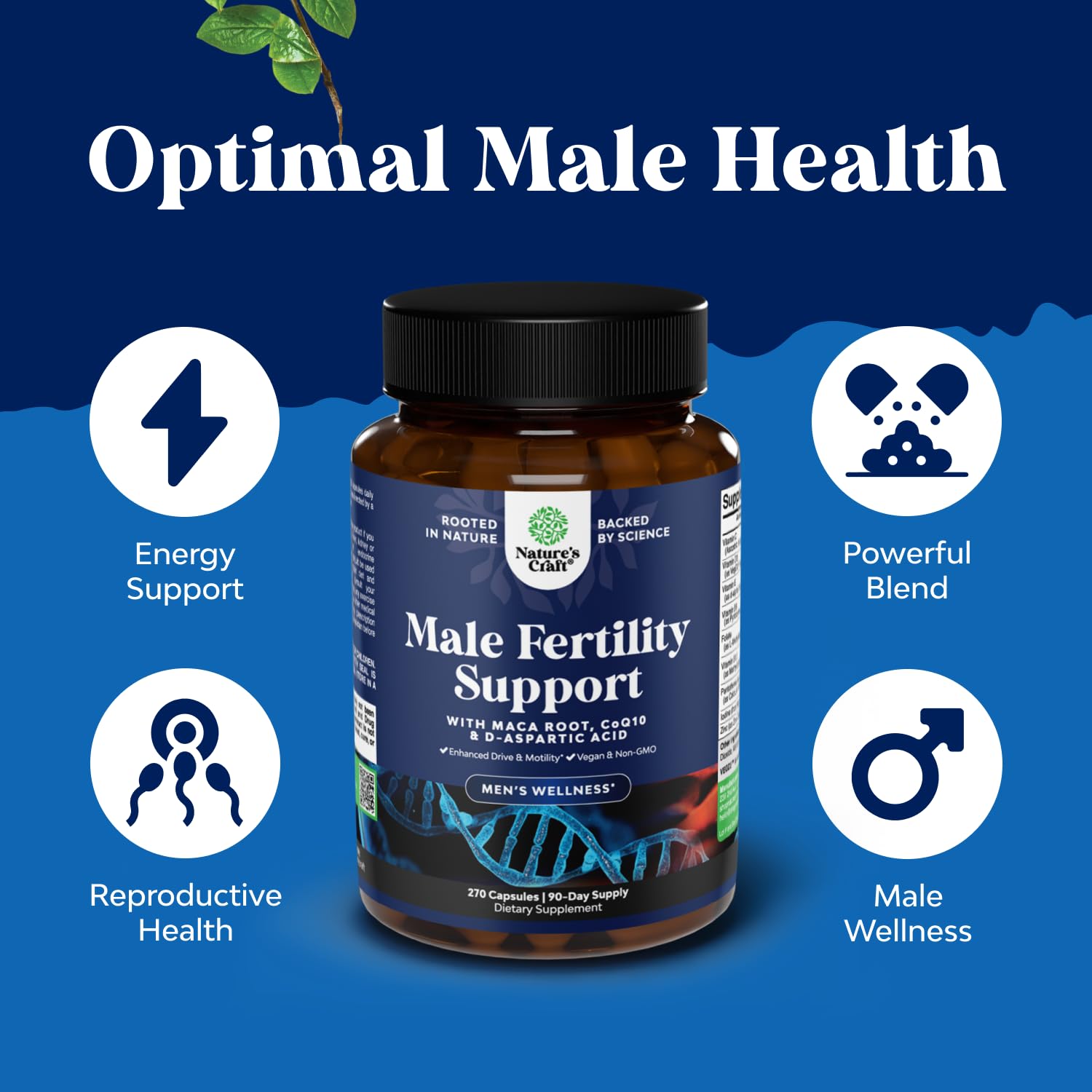 Natures Craft D-Aspartato, ingrediente para salud reproductiva masculina