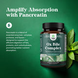 Natures Craft etiqueta de ingredientes en frasco, información clara sobre enzimas utilizadas