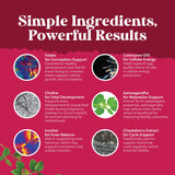 Ingrediente clave CoQ10 y Ashwagandha en formato gomita