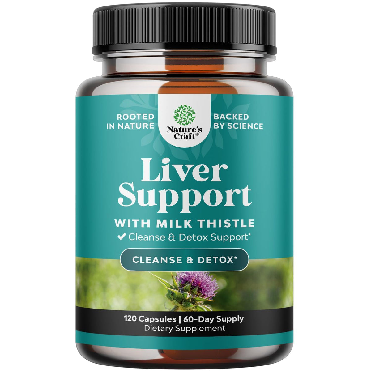 Natures Craft Liver Cleanse Detox: frasco de cápsulas para apoyo digestivo diario.
