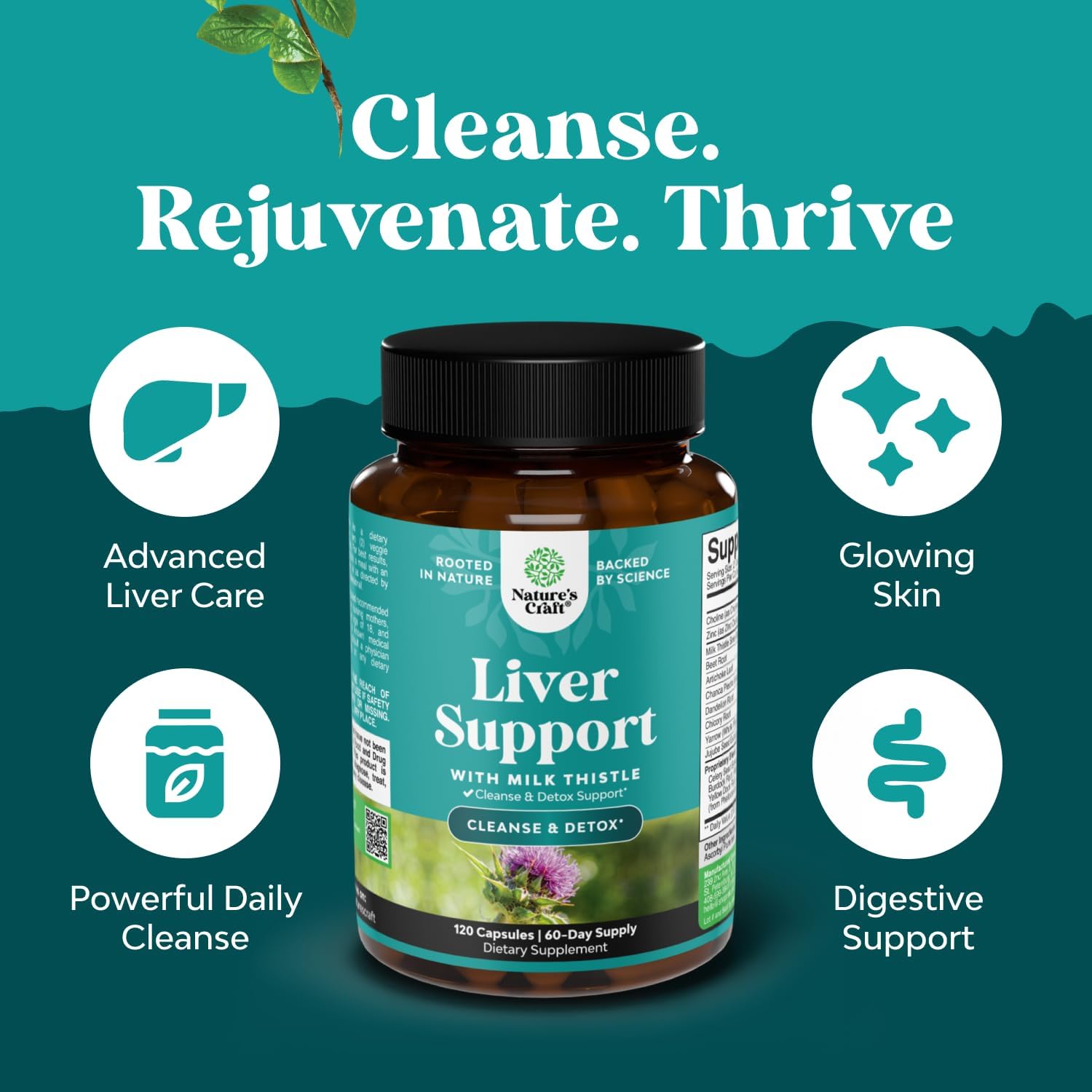 Natures Craft Liver Cleanse Detox: mezcla de hierbas clave para el bienestar general.