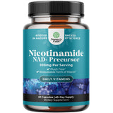 Natures Craft Niacinamida 500 mg, cápsulas para uso diario y energía suave.