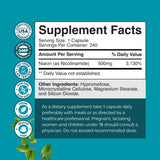 Natures Craft Niacinamida 500 mg, etiqueta clara, información de calidad y pureza.