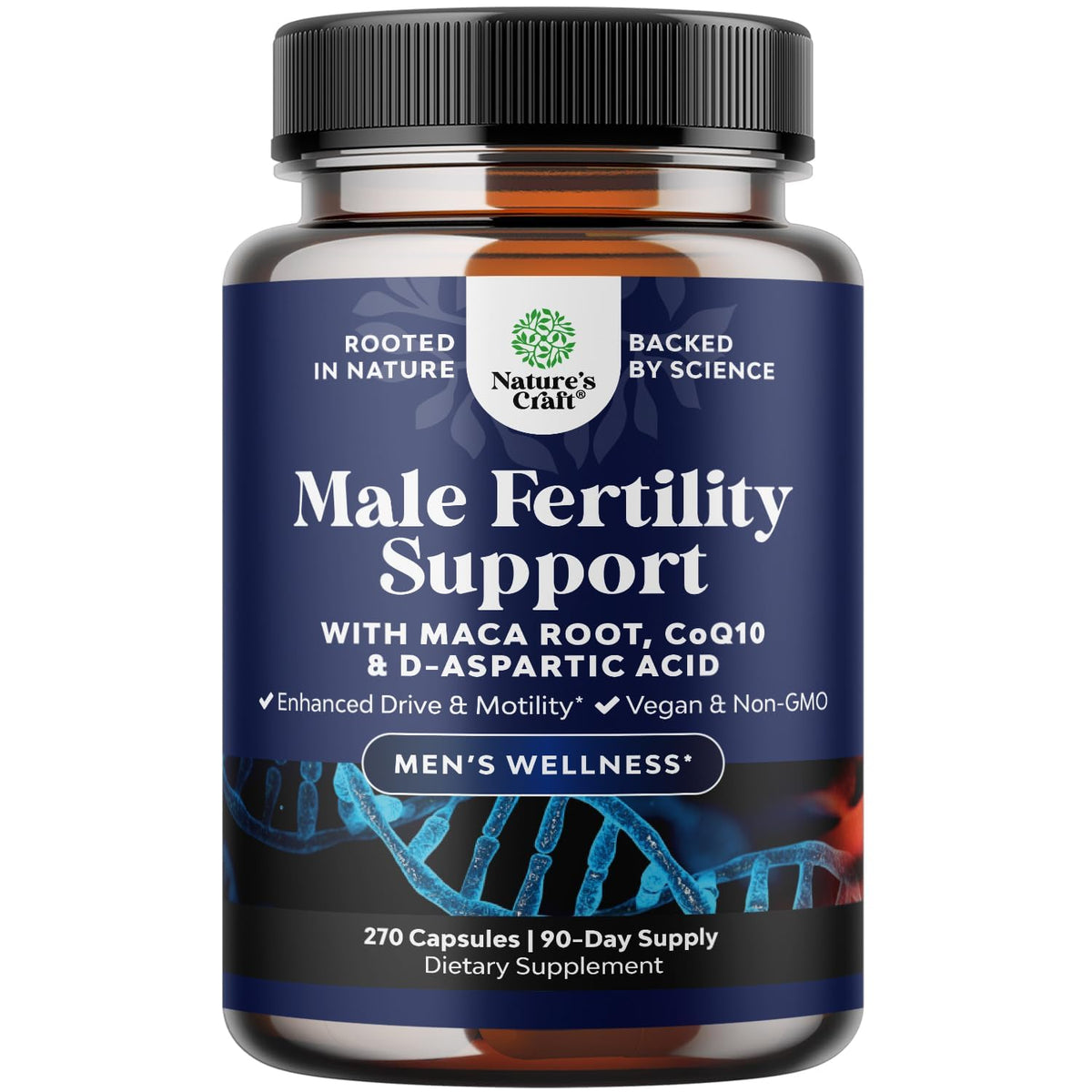 Natures Craft Pre Concepción para hombres, volumen de semen enfocado y posibles beneficios de fertilidad