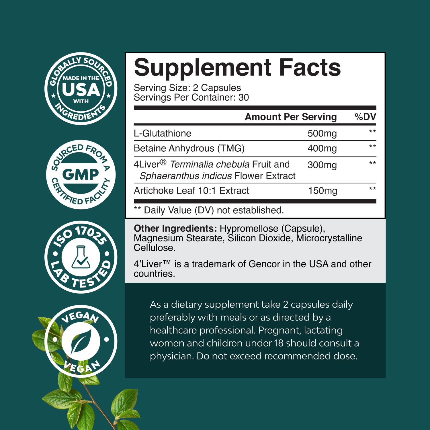Mezcla herbal de Pro Liver Support en envase de Natures Craft