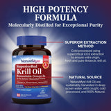 NatureMyst Aceite de Krill 1000 mg, obtenido del océano profundo y sostenible.