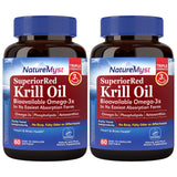 NatureMyst Aceite de Krill 1000 mg, botella visible, fácil de tomar diariamente.