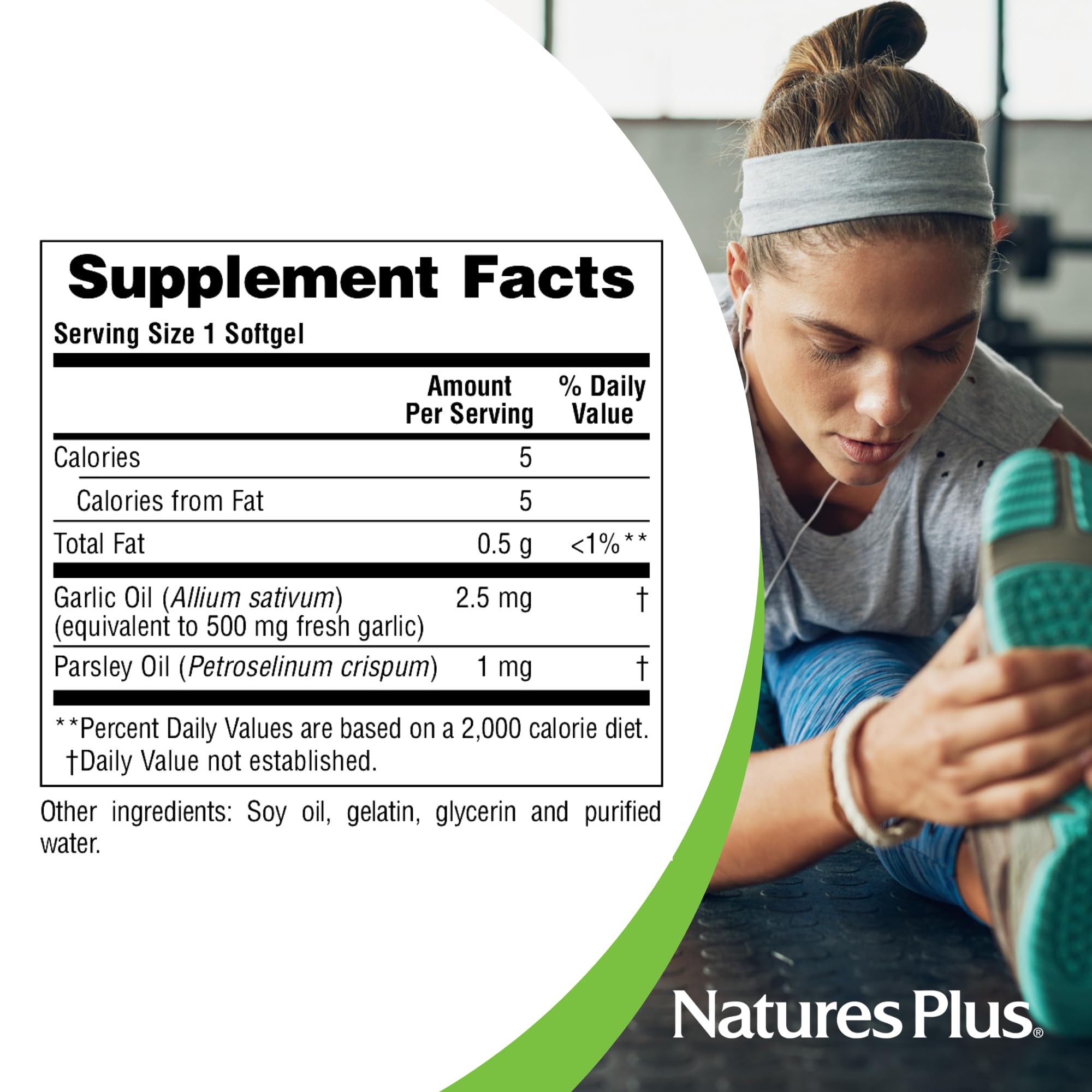NaturesPlus aceite de ajo, aroma suave para la cocina y uso diario.
