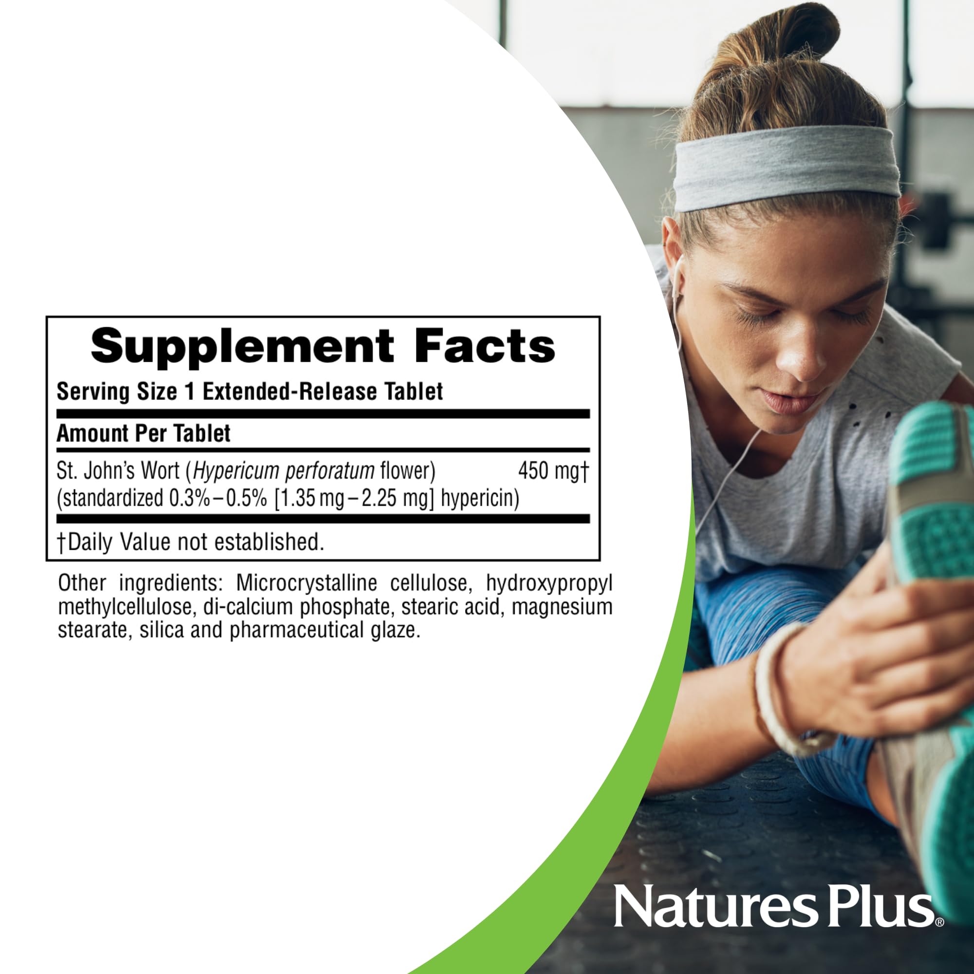 NaturesPlus Hipérico, envase compacto, fácil de transportar.