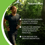 NaturesPlus Hipérico, presentación del paquete, ideal para rutina diaria.