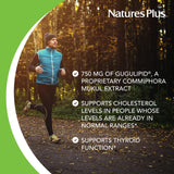 Tabletas Gugulipid de NaturesPlus con liberación extendida.