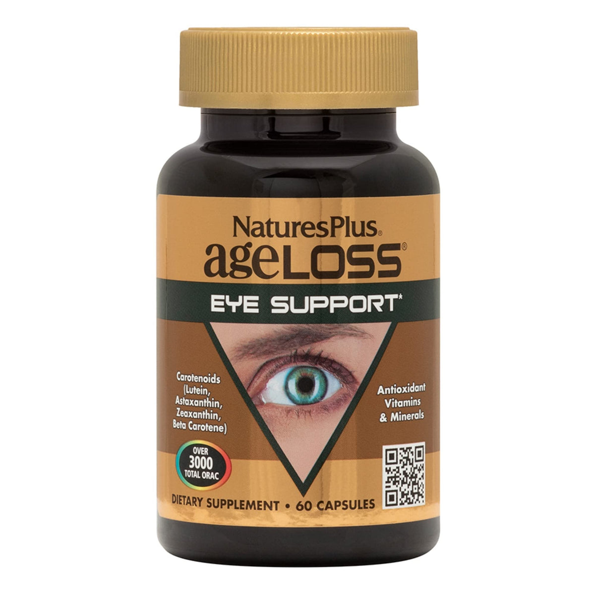 NaturesPlus AgeLoss Eye Support: botella para apoyo visual diario.