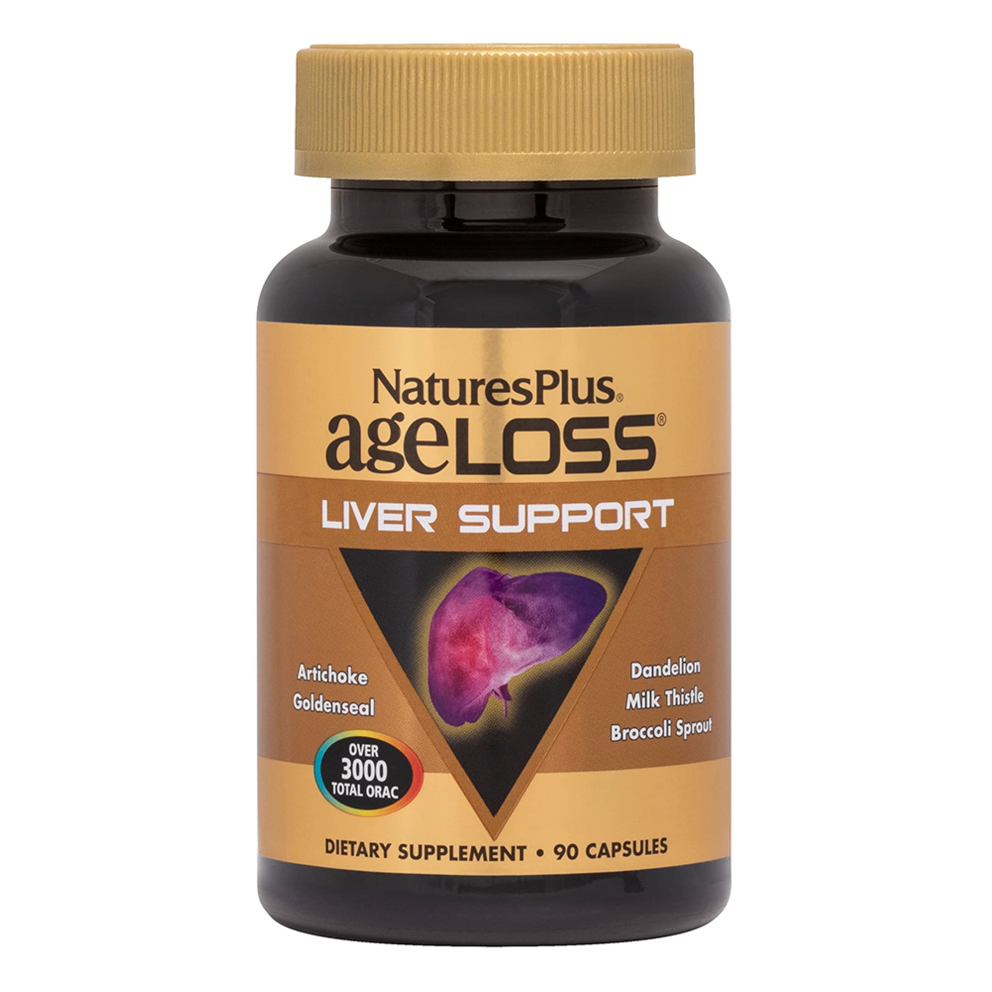 NaturesPlus AgeLoss cápsulas: apoyo diario para la función hepática.