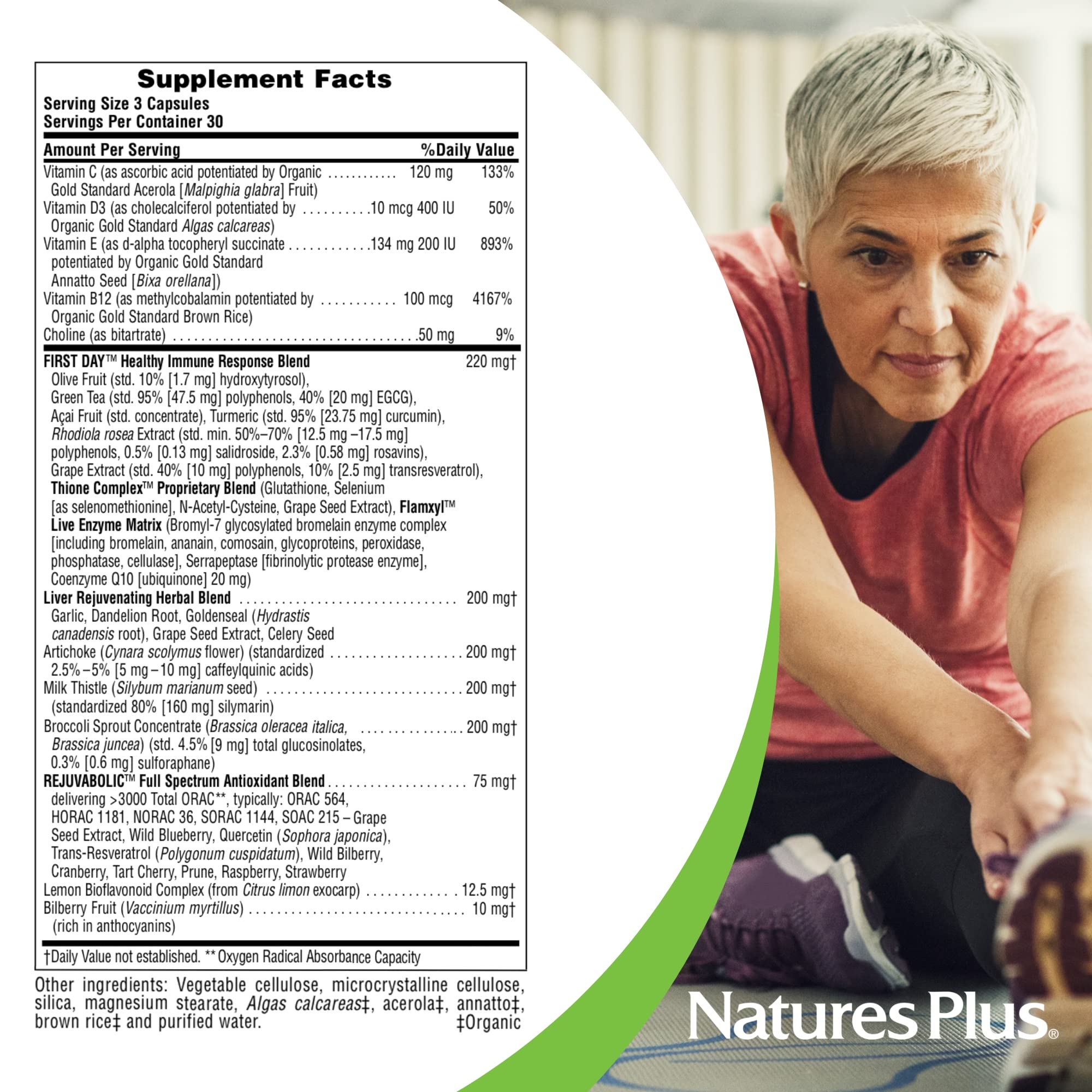 NaturesPlus AgeLoss mezcla herbal: ajo y diente de león.