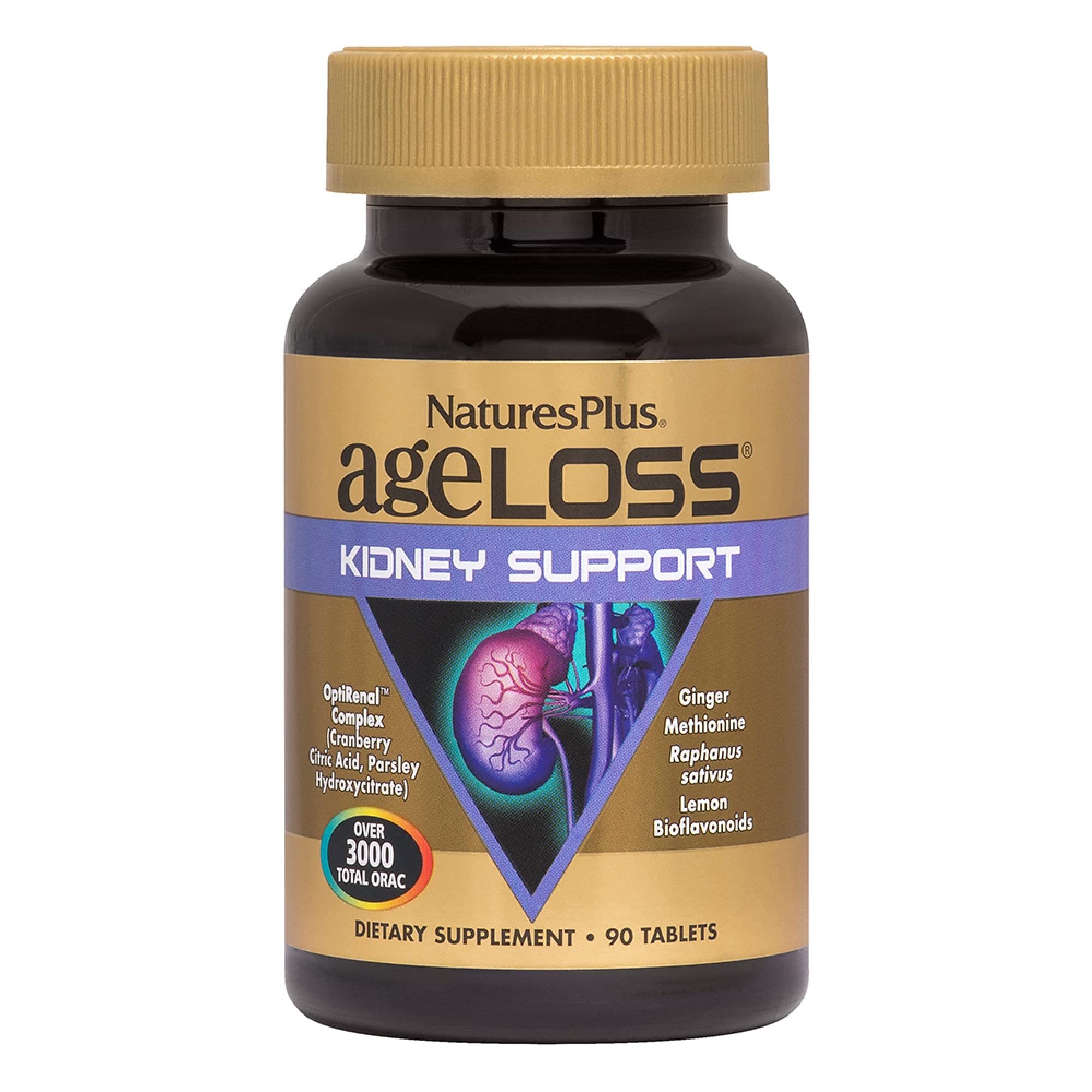 NaturesPlus AgeLoss Rinones – soporte diario en tabletas para el bienestar renal