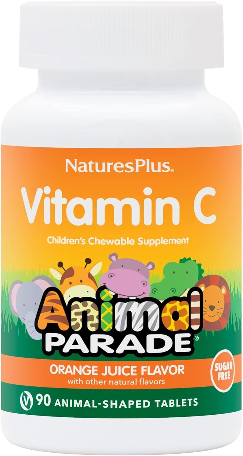Tabletas de 250 mg de vitamina C, formato masticable para niños activos.
