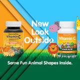 Botella de Animal Parade de NaturesPlus, personajes animales masticables, sabor naranja