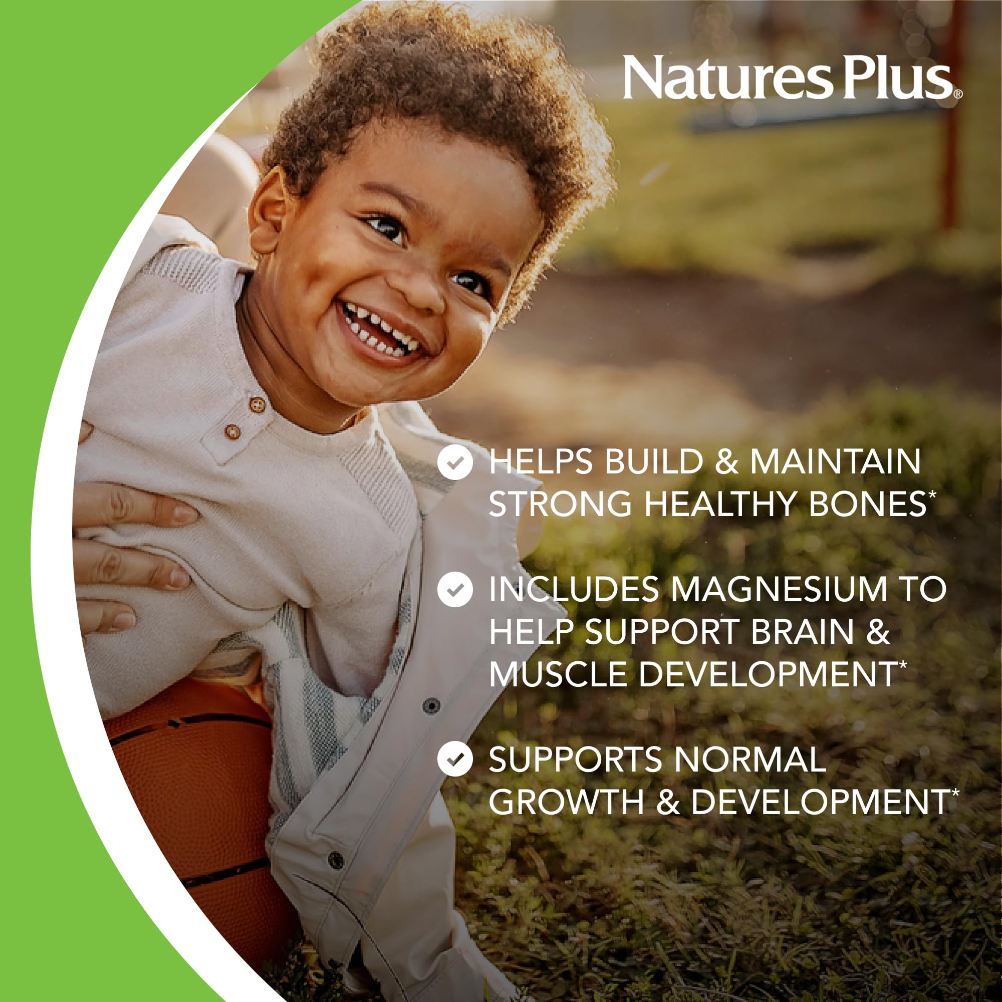 NaturesPlus Animal Parade con brócoli y espinaca, fuente de nutrientes para niños