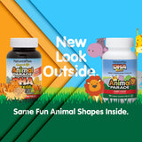 NaturesPlus Animal Parade DHA, sabor cereza natural para niños.