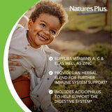 NaturesPlus Animal Parade etiqueta nutricional clara para padres