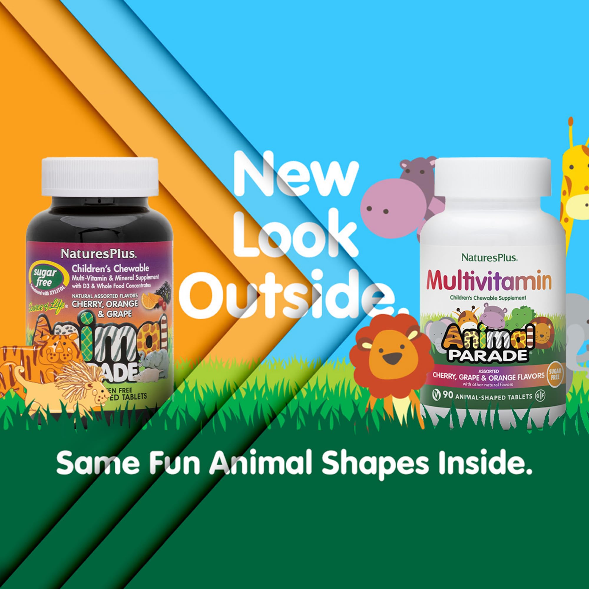 NaturesPlus Animal Parade: formas de animales masticables que facilitan la toma diaria.