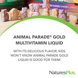 Frasco de Animal Parade Gold, absorcion liquida rapida para comodidad diaria.
