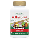 Botella de NaturesPlus Animal Parade Gold para uso diario infantil.