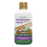 Animal Parade Gold de NaturesPlus, frasco-dosis para niños con nutrientes esenciales.