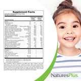 NaturesPlus Animal Parade: ingredientes de alimentos enteros para apoyo nutricional infantil.