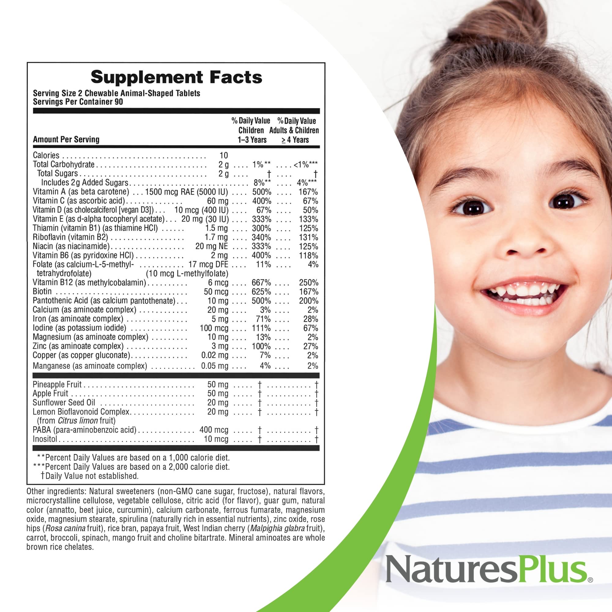 NaturesPlus Animal Parade ingredientes naturales para nutrición equilibrada