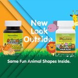 NaturesPlus Animal Parade KidGreenz en forma de animal, snack diario práctico