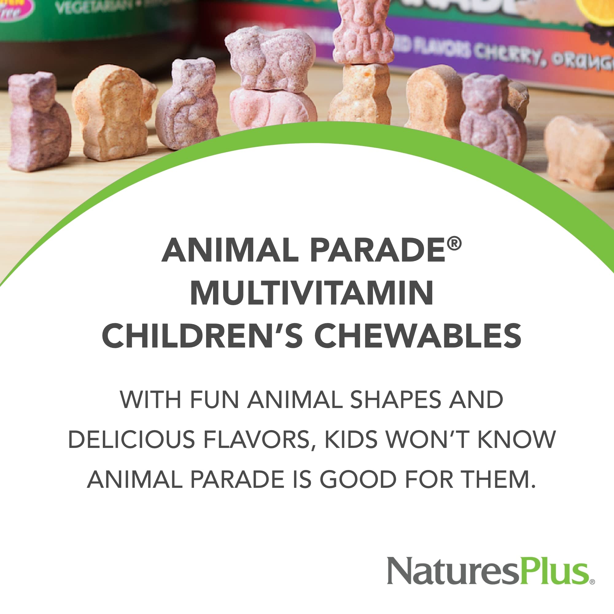 NaturesPlus Animal Parade multivitaminas para nutrición infantil diaria