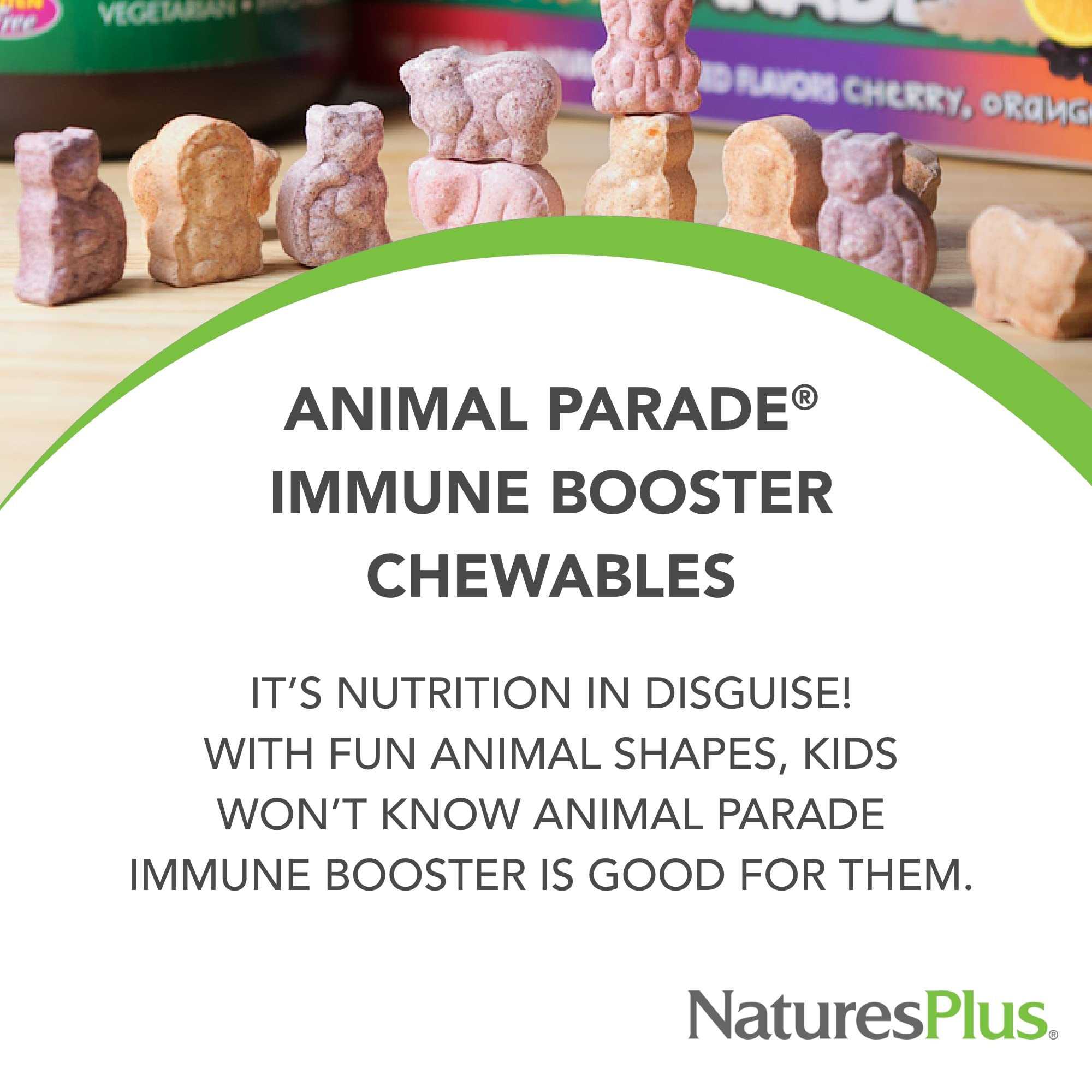 NaturesPlus Animal Parade sabor cereza, experiencia agradable para niños