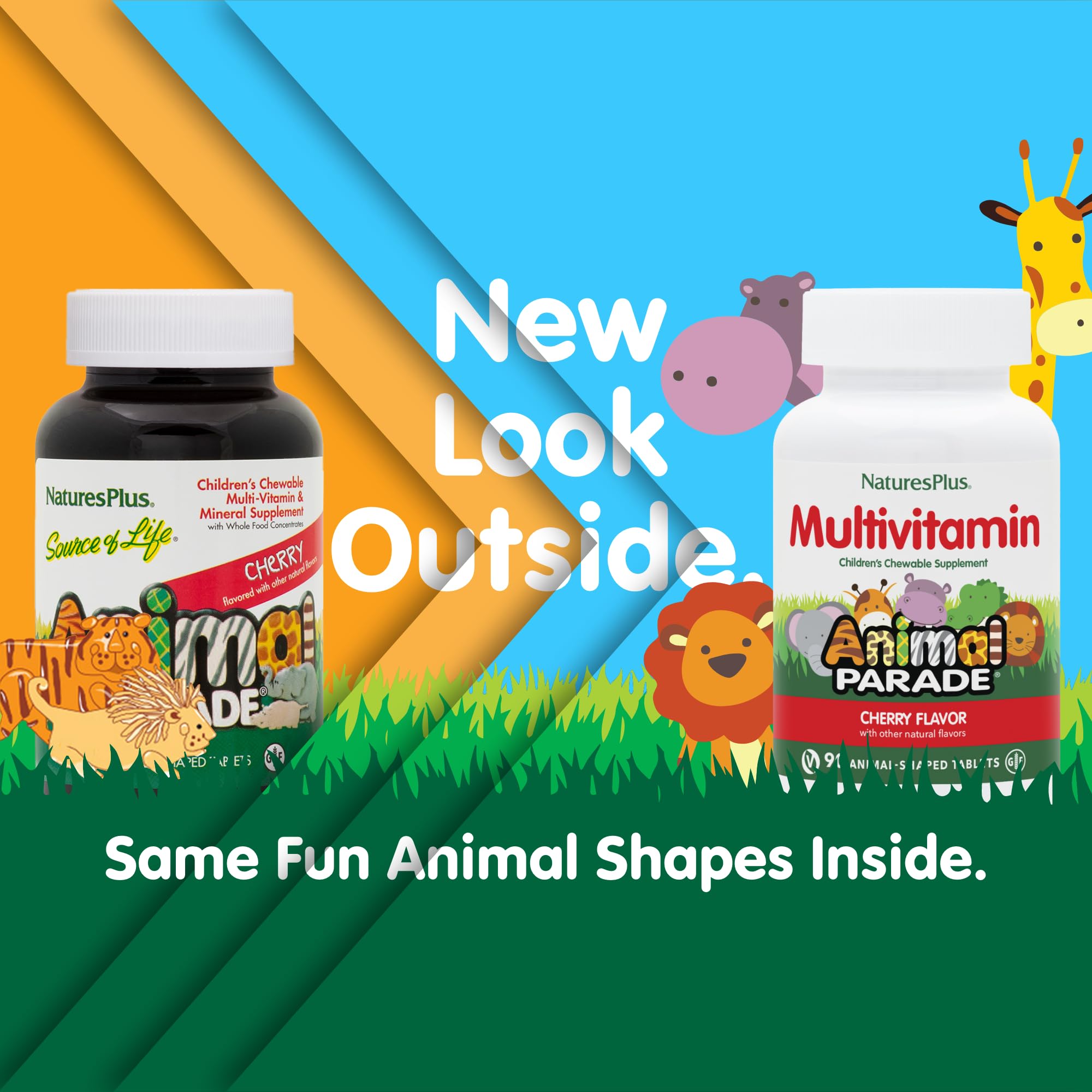 Animal Parade de NaturesPlus con sabor cereza para niños curiosos