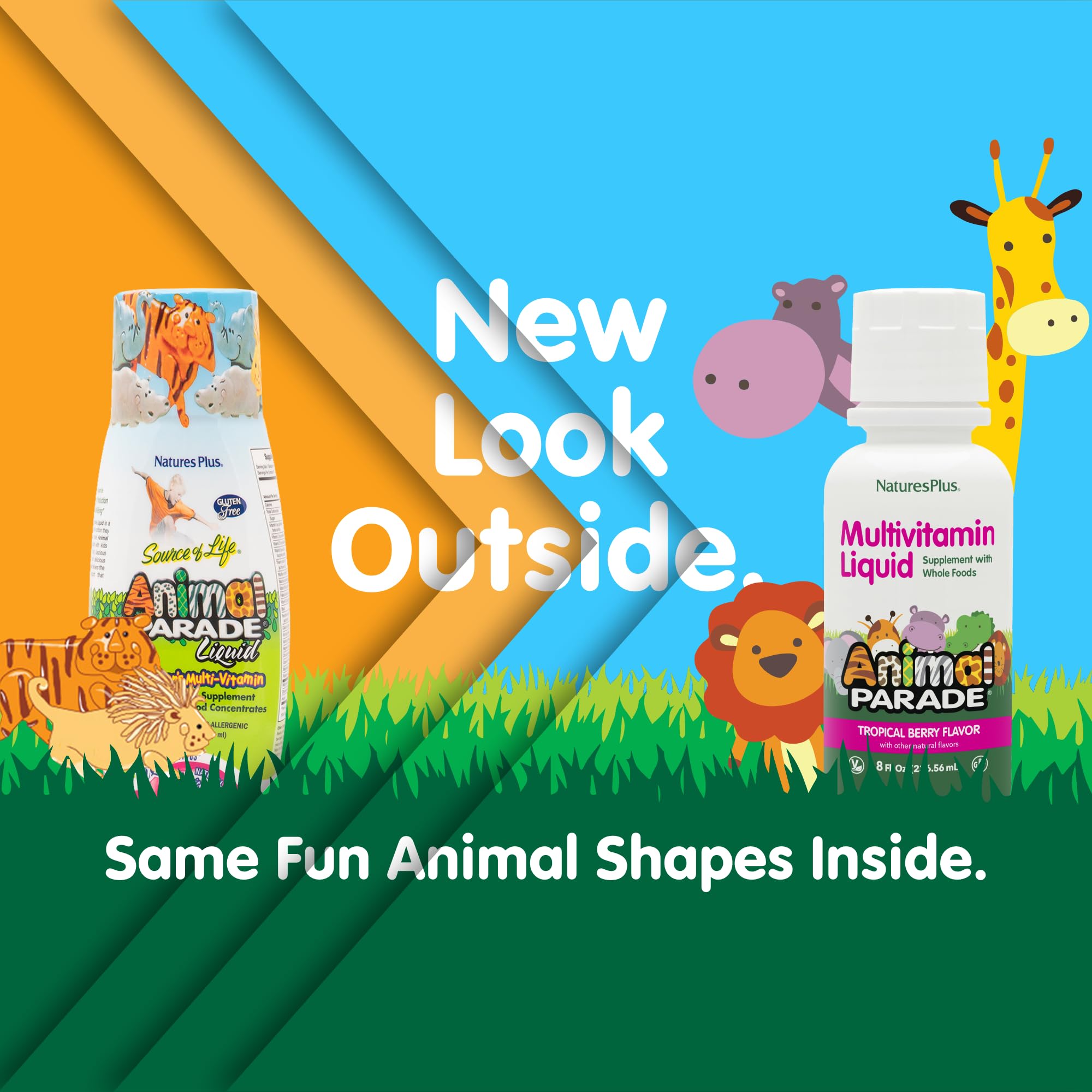 NaturesPlus Animal Parade sabor-tropical-frambuesa: sabor agradable para tomar cada día.