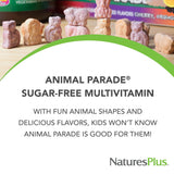 NaturesPlus Animal Parade: sabor cereza natural para niños.