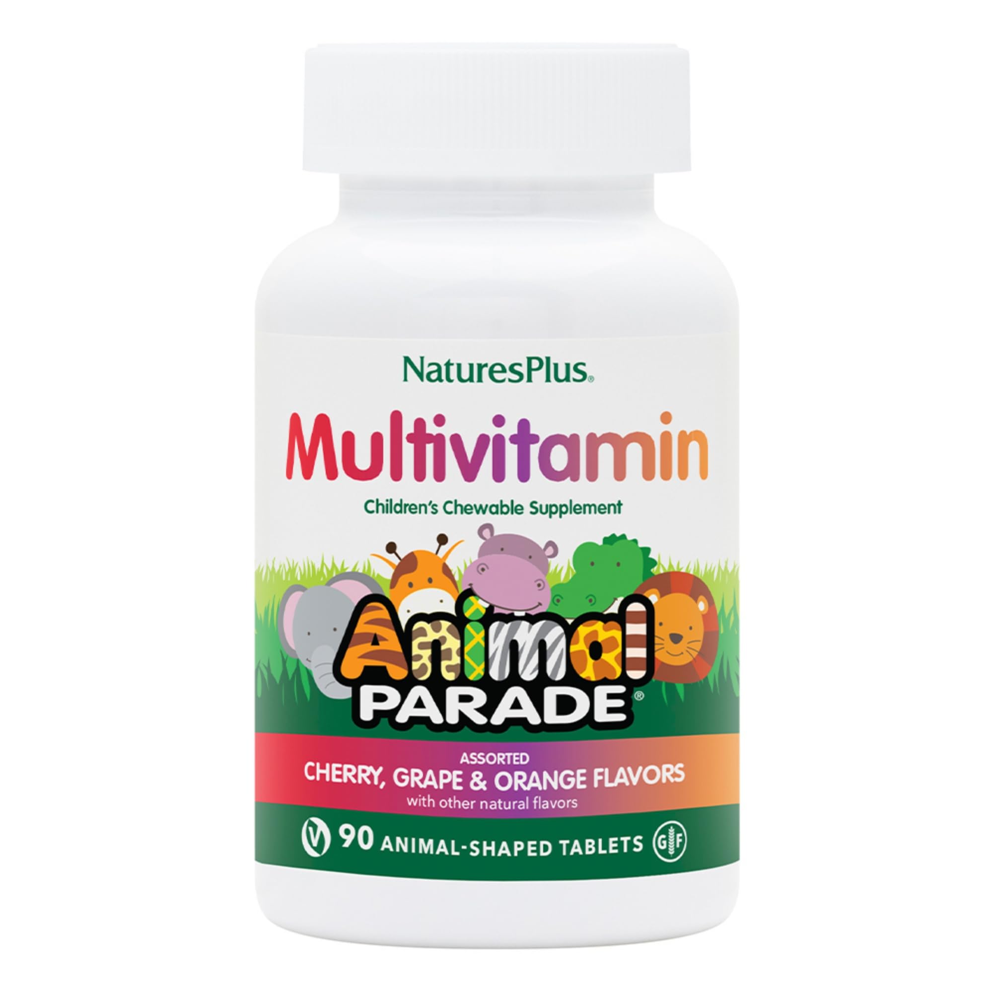 NaturesPlus Animal Parade, tabletas con forma de animal para niños activos