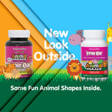 Tabletas con forma de animal, sabor a cereza para niños.