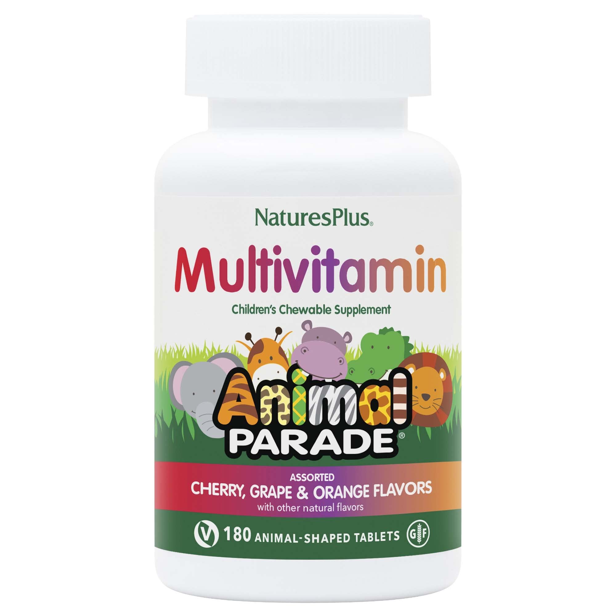 Animal Parade de NaturesPlus, tabletas con forma de animal y sabor natural para niños.