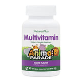 NaturesPlus Animal Parade tabletas masticables sabor uva, apoyo nutricional diario para niños
