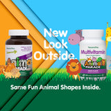 NaturesPlus Animal Parade tableta sabor uva para niños, toma más divertida