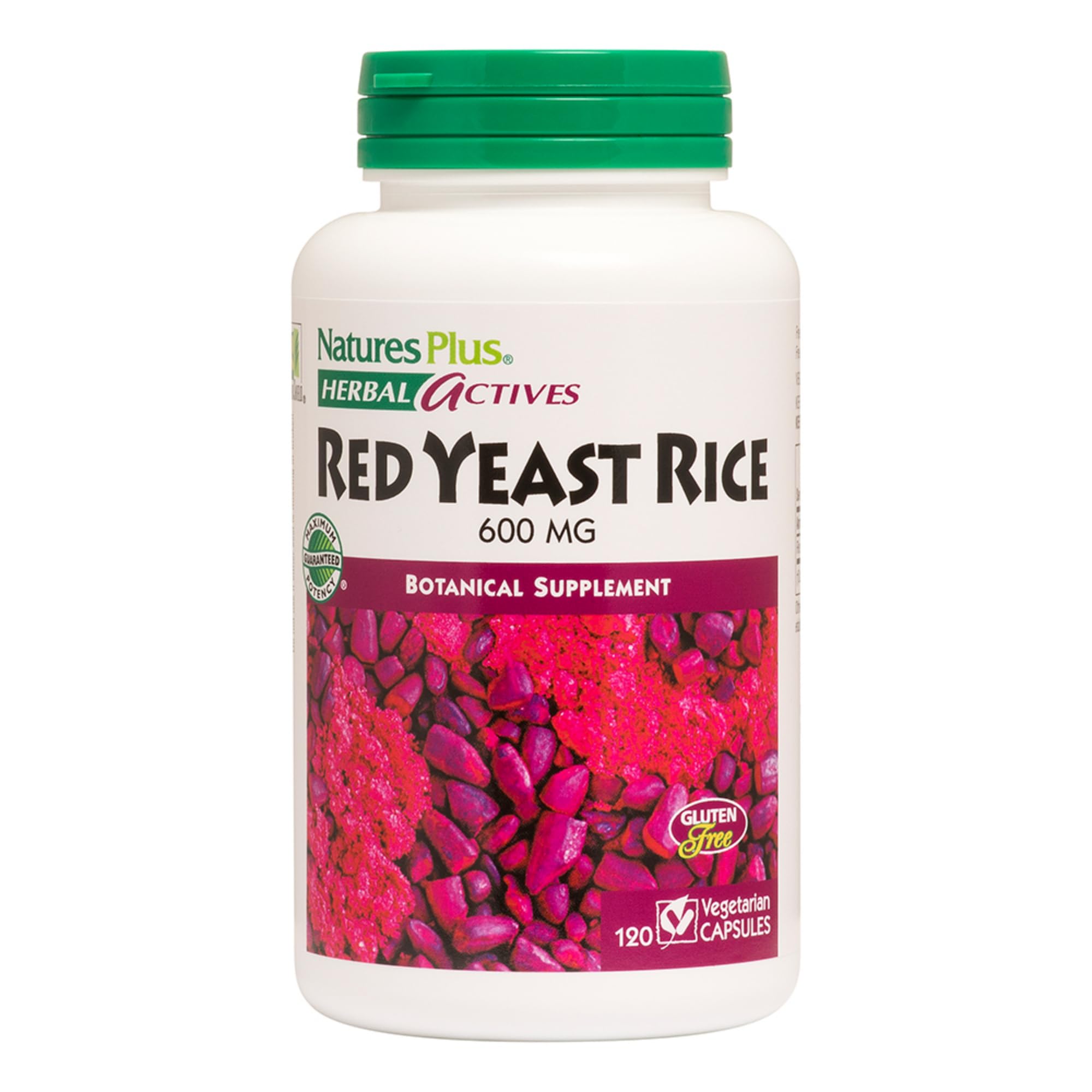 NaturesPlus Arroz de Levadura Roja en botella, apoyo al bienestar general.