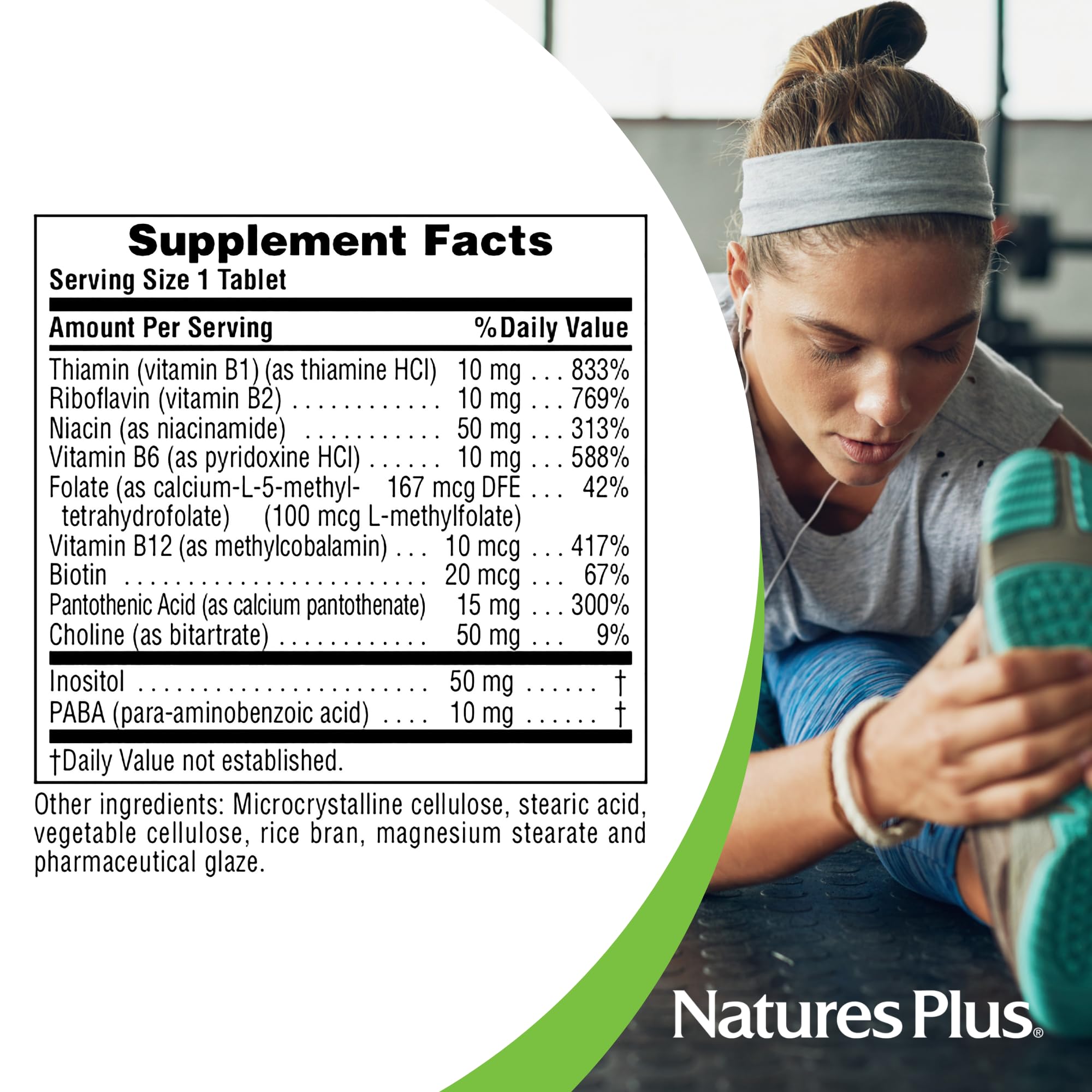 Caja externa de NaturesPlus B-Complex con arroz