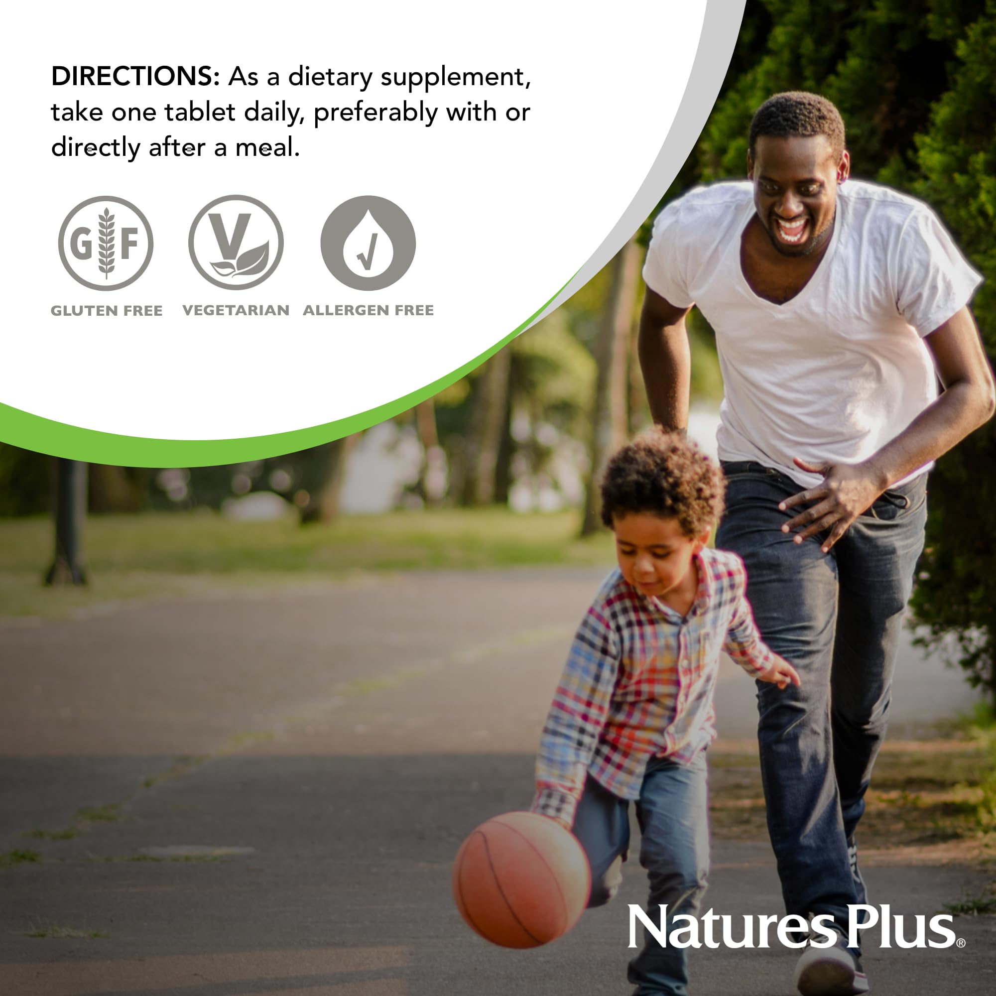 Etiqueta sin gluten de NaturesPlus B-Complex con arroz