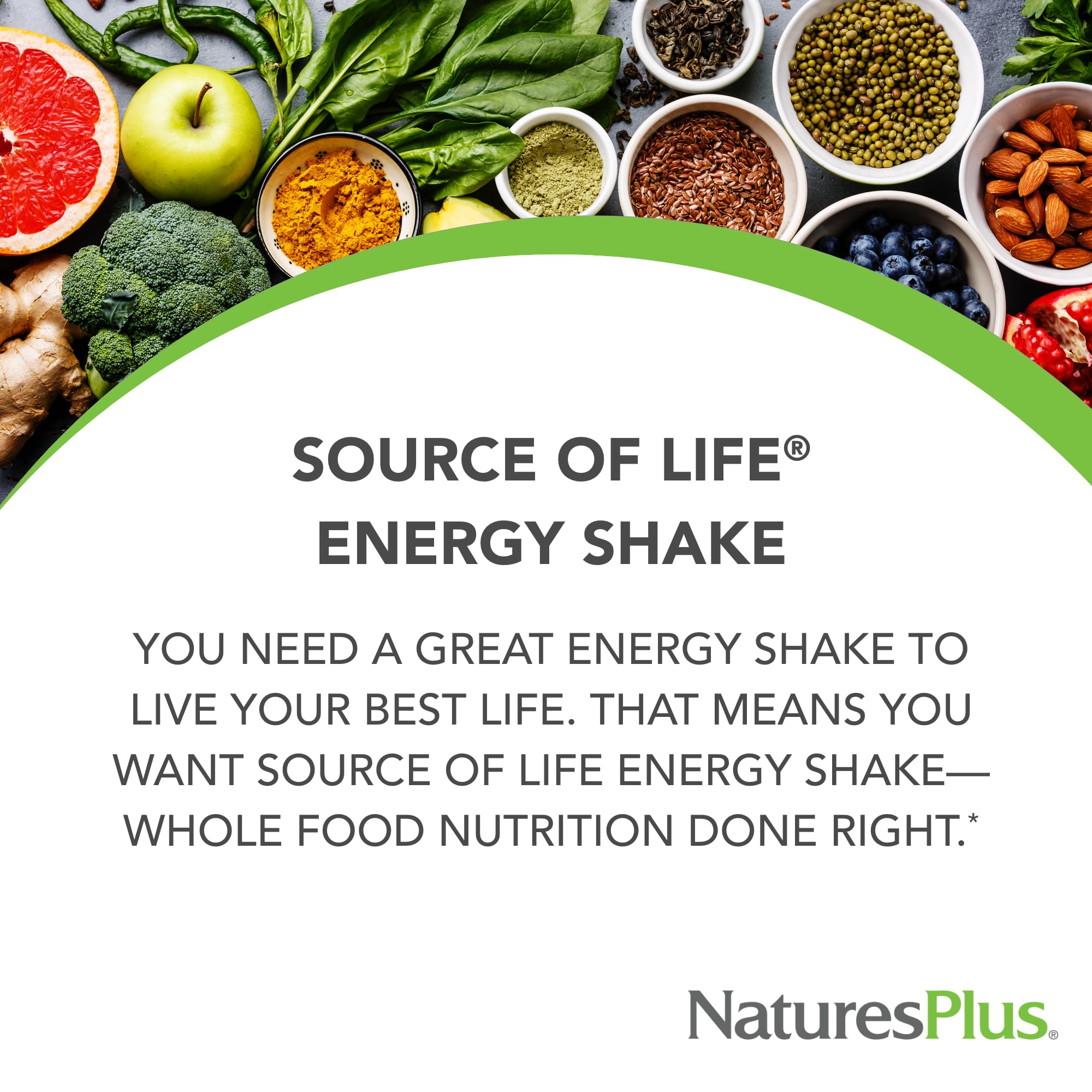 NaturesPlus batido energía, mezcla de proteínas para una nutrición diaria